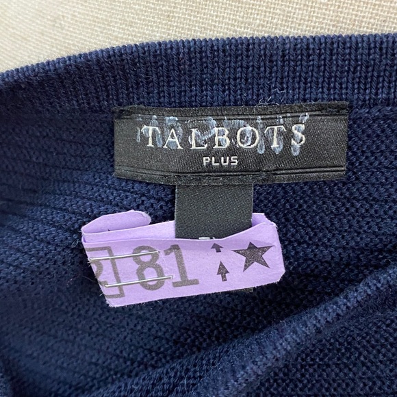 Talbots Open-Front Modern Ottoman Cardigan - Stripe Set - Picture 9 of 11